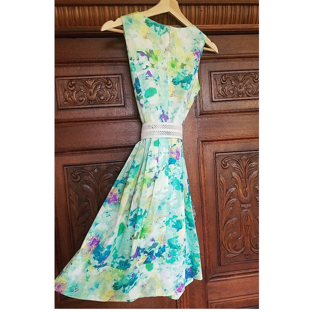 Calvin Klein Floral Belted Dress